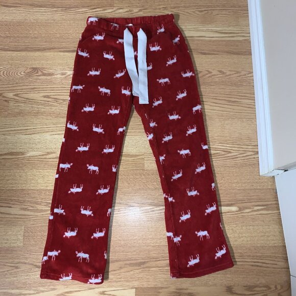 Ardene Fleece Red PJ Pants Pyjama Pants Size Medium - Picture 1 of 2